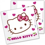 20er Pack Servietten Hello Kitty Hearts 33 x 33 cm