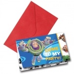6er Pack Einladungskarten Toy Story mit Umschlag