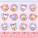 20er Pack Servietten Familie Kuscheltier in Rosa 33 x 33 cm