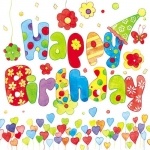 20er Pack Servietten Happy Birthday Bunt, 33 x 33 cm