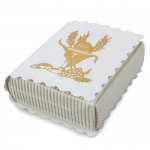 Bonboniere Libro zur Kommunion oder Konfirmation in Gold/Creme