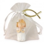Gastgeschenk Organzasäckchen mit Kommunion, Konfirmation Mädchen