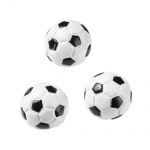 3er Pack Fußbälle halb mit Klebepunkt, 20 mm
