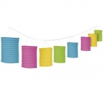 Girlande mit 8 Lampions, bunt