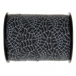 50 Meter Geschenkband Halloween Spinnennetz in Schwarz