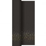 10 Meter Duni Dunicel Tischdeckenrolle New Year Black