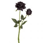Kunstblume Trauer Rose in Schwarz, 50 cm