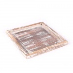 Holztablett, Gesteckunterlage quadratisch, 15 cm