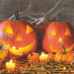 20er Pack Servietten Halloween Kürbisse, 33 x 33 cm