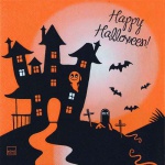 20er Pack Servietten Halloween Grusel Landschaft, 33 x 33 cm