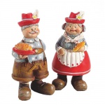 2er Set bayrische Deko Figuren Oma und Opa, 95 mm