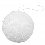 6 große Deko Schneebälle als Tischdeko oder zum Aufhängen, 80 mm