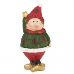 Deko Junge Weihnachten mit Strickpullover auf Stern, 10 cm
