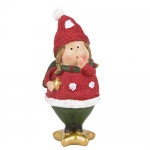 Deko Mädchen Weihnachten mit Strickpullover auf Stern, 10 cm