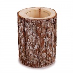 Teelichthalter Baumstamm groß, 10 cm