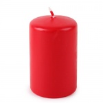 Stumpenkerze für Adventskränze in Rot, selbstverlöschend, 80 x 50 mm