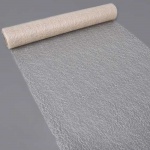5 Meter Textilfaser Dekostoff, Tischläufer in Creme, 37 cm