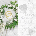 20er Pack Servietten Happiness and Love, 33 x 33 cm