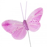 Schmetterling am Draht in Lila, 75 mm