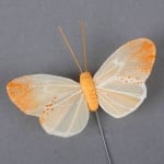 Schmetterling am Draht in Orange, 75 mm