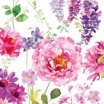 20er Pack Servietten Wildblumen, 33 x 33 cm
