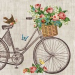 20er Pack Servietten Vintage Fahrrad, 33 x 33 cm