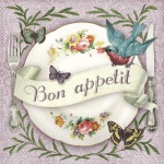 20er Pack Servietten -Bon appetit-, 33 x 33 cm