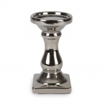 Kerzenständer für Kugel- und Stumpenkerzen in Silber, 18 cm