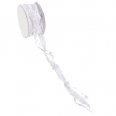 5 Meter Trendy Band mit Perlen und Spitze in Weiß