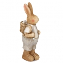 Keramik Osterhase mit Eierkörbchen in Creme/Braun, 16 cm