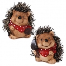 2 Keramik Igel mit zarten Stacheln, 70 mm