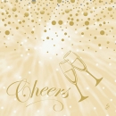 Duni Dunilin Servietten Best Wishes & New Year Black in Cream, 40 x 40 cm