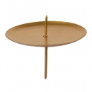 4 Adventskranz Kerzenhalter mit Dorn in Gold matt, 75 mm