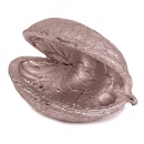 Naturdeko Buddha Nuss in Silber, 7,5 - 10,5 cm