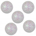 12 Glitzer Kugeln in Weiß/Perlmutt, 30 mm
