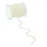 10 Meter Deko Perlenkette, Hochzeit, Kommunion in Creme