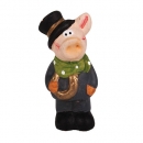 Gastgeschenk Silvester Schornsteinfeger Schwein mit Hufeisen, 60 mm