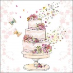 20er Pack Servietten Hochzeitstorte, 33 x 33 cm