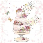 20er Pack Servietten Hochzeitstorte, 33 x 33 cm