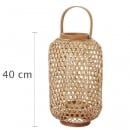 Duni Gartenlaterne Area aus Bambus in Hellbraun, 40 cm