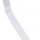 20 Meter Tischband, Schleifenband christlicher Fisch in Weiß, 23 mm