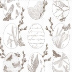 20er Pack Servietten Zartes Osterdekor, 33 x 33 cm