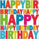 20er Pack Servietten Geburtstag, Happy Birthday, bunt, 33 x 33 cm