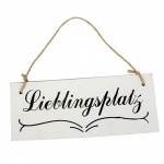 Holz Dekoschild, Lieblingsplatz, Vintage zum Aufhängen, 30 cm