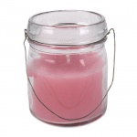 Kerzenglas Vintage mit Henkel in Rosa, 82 mm