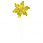 Windrad Pick, Blumen in Gelb, 28 cm