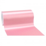 7 Meter Satin Tischläufer, Taufe in Rosa, 20 cm