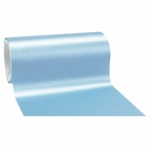 7 Meter Satin Tischläufer, Taufe in Hellblau, 20 cm