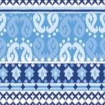 20er Pack Servietten Ornamente, Farbverlauf in Blau, 33 x 33 cm