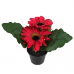 Kunstblume Gerbera Töpfchen in Dunkelpink, 17 cm Kunstblume Gerbera Töpfchen in Dunkelpink, 17 cm